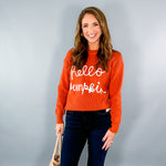 Hello Pumpkin Rust Sweater