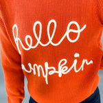 Hello Pumpkin Rust Sweater