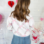 Henderson Pink Jacquard Floral Sweater