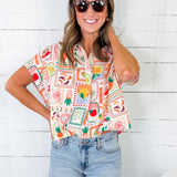 Henry Fruit Basket Button Top Karlie