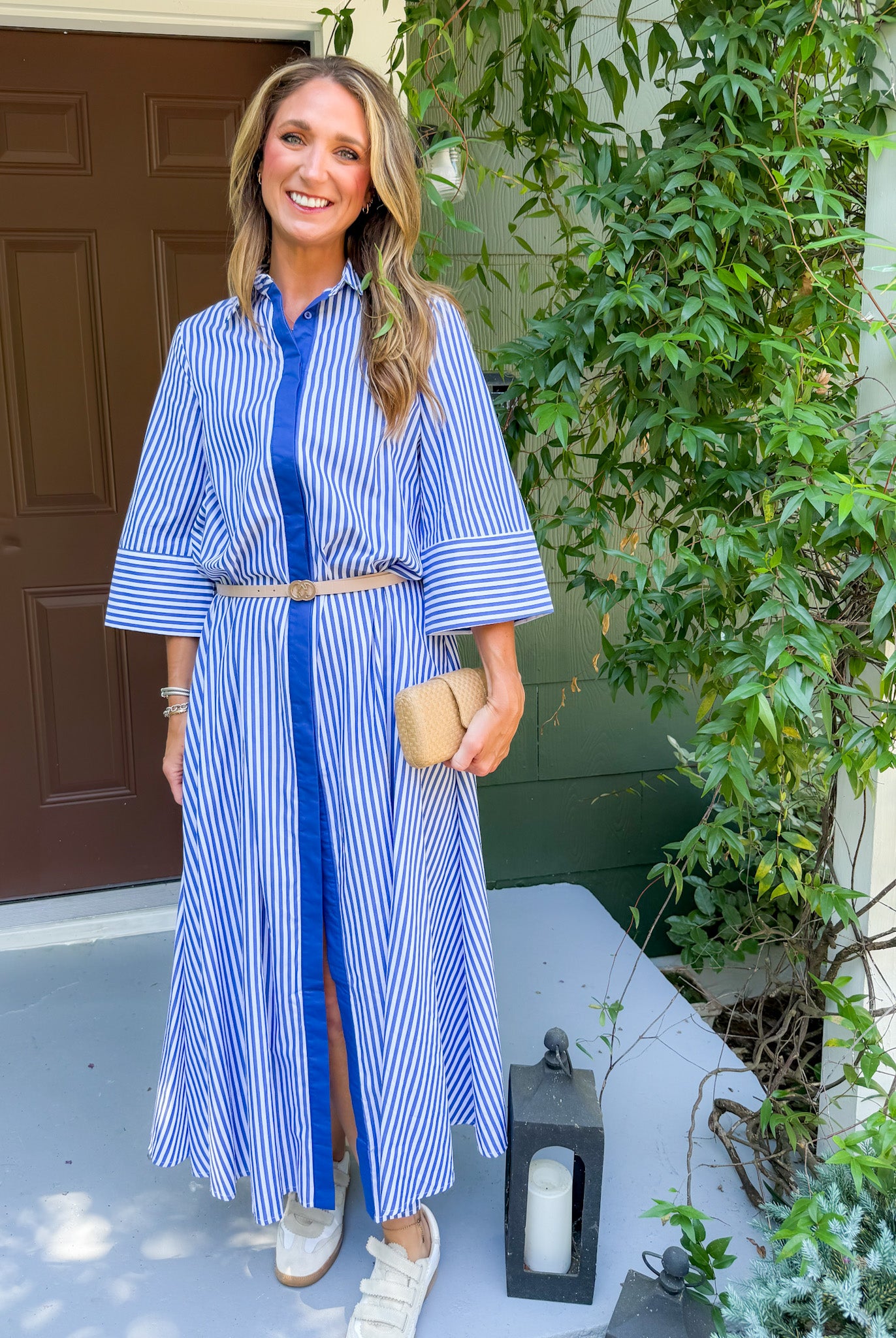 Herman Navy Stripe Maxi Dress