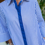 Herman Navy Stripe Maxi Dress