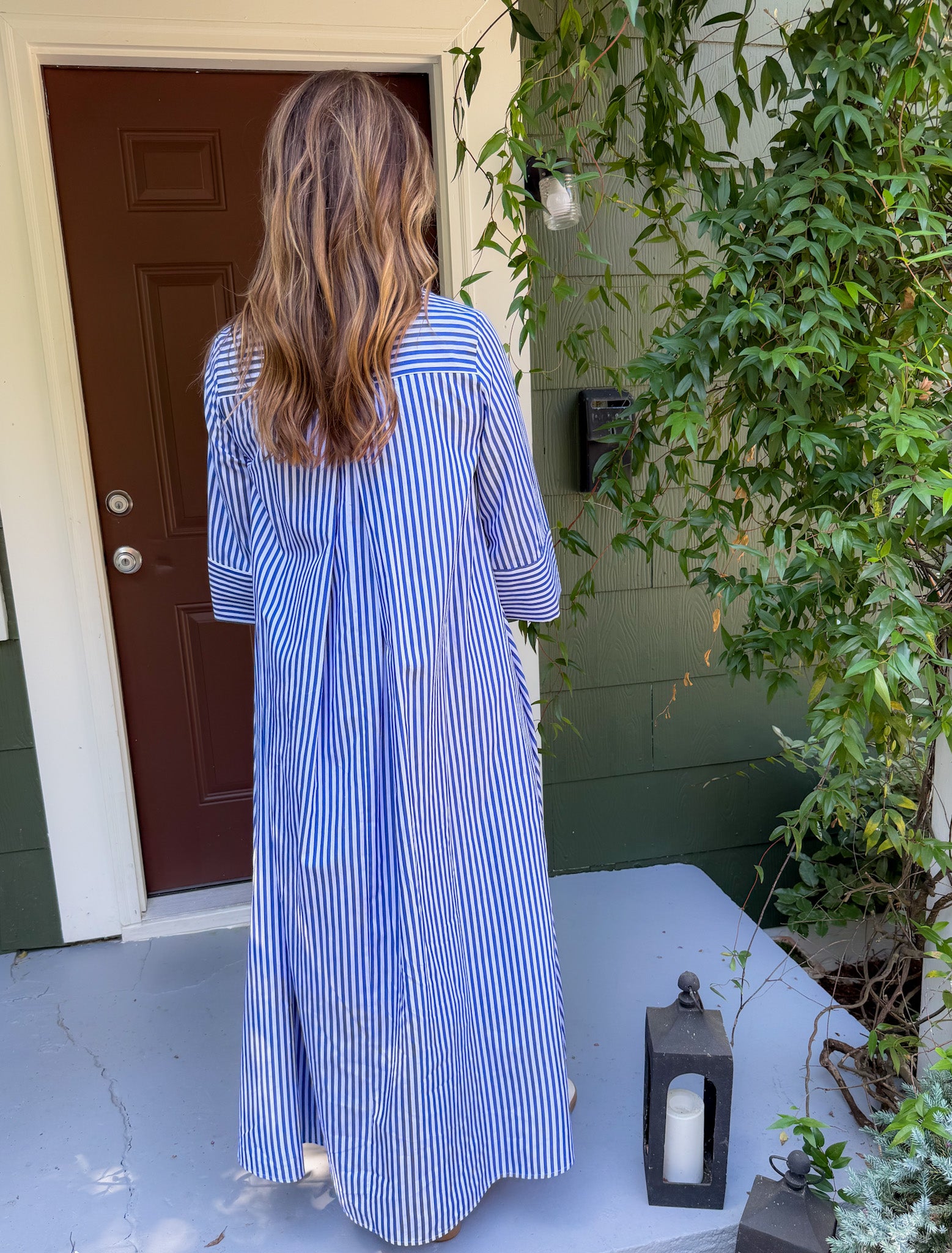 Herman Navy Stripe Maxi Dress