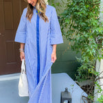 Herman Navy Stripe Maxi Dress
