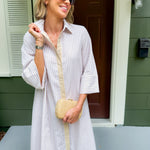 Herman Tan Striped Maxi Dress