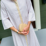 Herman Tan Striped Maxi Dress