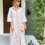 Herman Tan Striped Maxi Dress