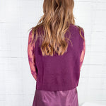 Hibiscus Plum Sleeveless Sweater Molly Bracken