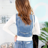 Hidden Fitted Denim Vest Hidden