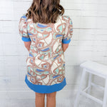 High Hampton Cerulean Paisley Mini Dress Entro