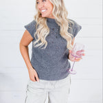 Hillsong Dark Grey Cap Sleeve Sweater Molly Bracken