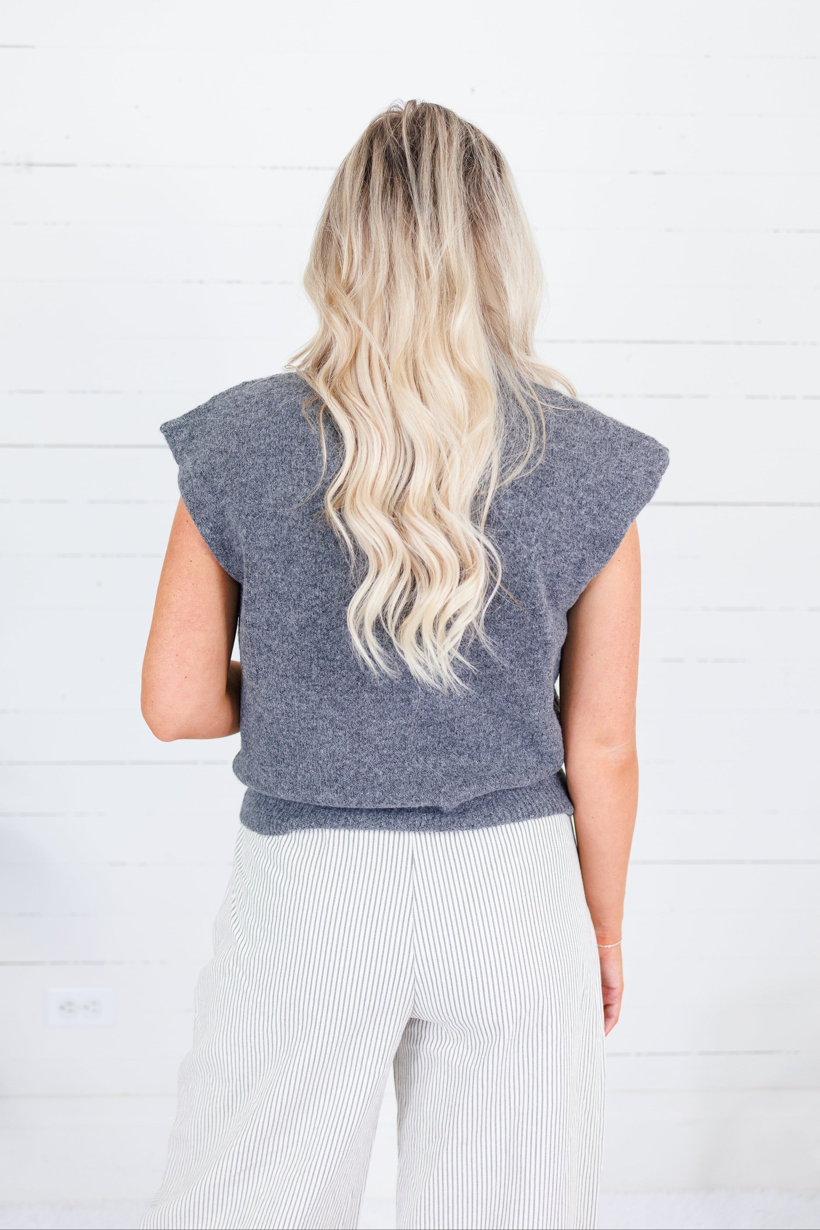 Hillsong Dark Grey Cap Sleeve Sweater Molly Bracken