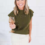 Hillsong Olive Cap Sleeve Sweater Molly Bracken