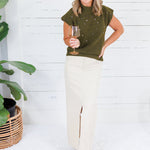 Hillsong Olive Cap Sleeve Sweater Molly Bracken