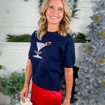Holiday Cocktail Navy Sweater Sunday Edition