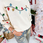 Holiday Lights Cream Sweater