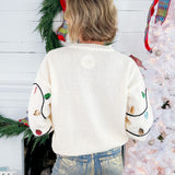 Holiday Lights Cream Sweater