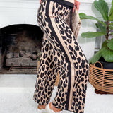 Holley Leopard Sweater Knit Pants Entro