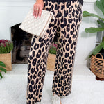 Holley Leopard Sweater Knit Pants Entro