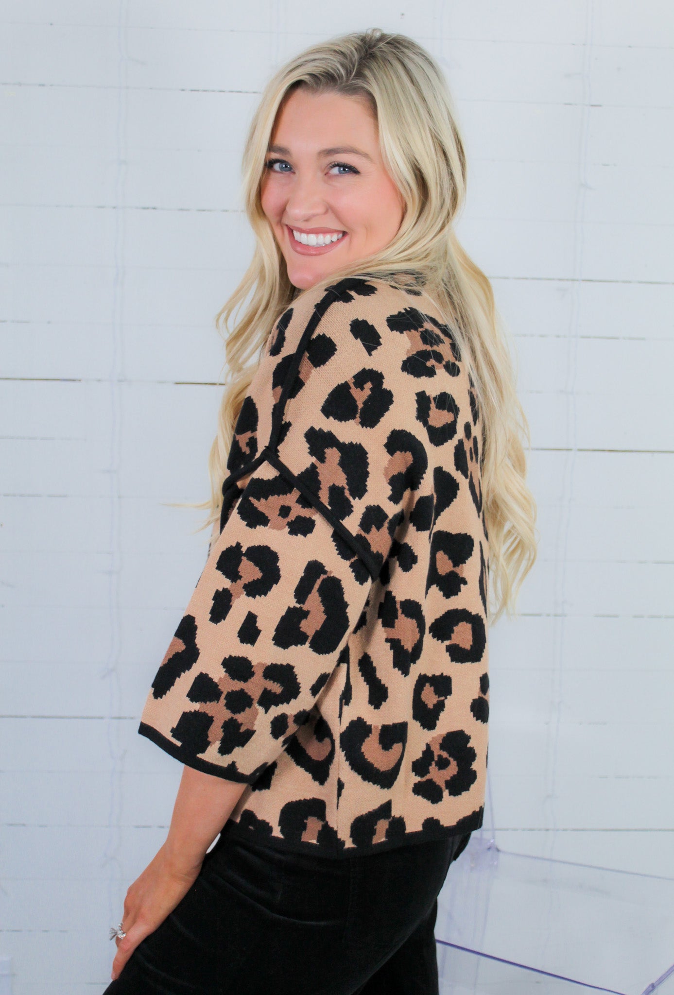 Hollis Leopard Sweater Rain and Rose
