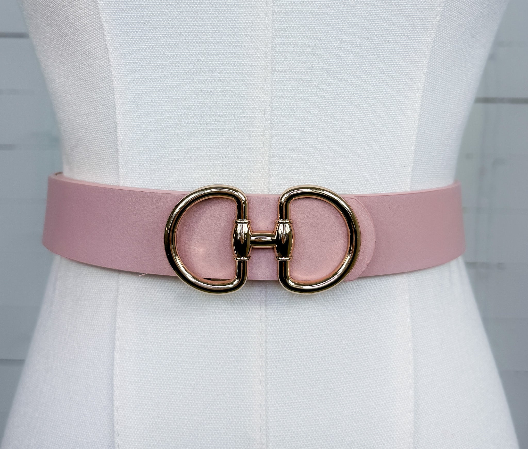 Horse Bit Buckle Belt Blush
