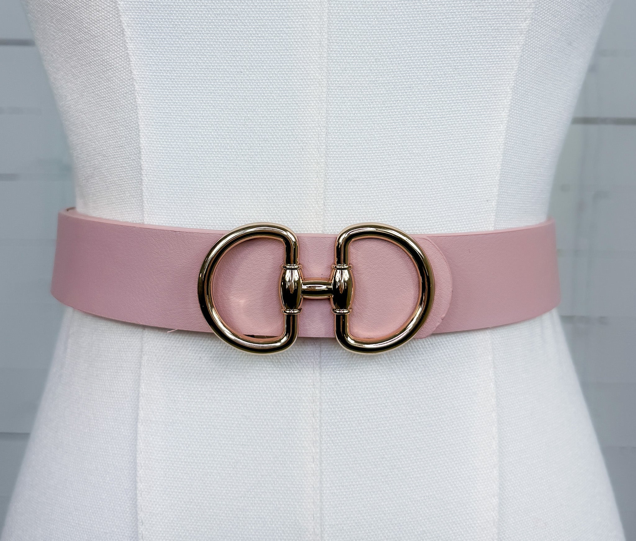 Horse Bit Buckle Belt Blush