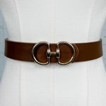 Horse Bit Buckle Belt Dark Brown