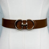 Horse Bit Buckle Belt Dark Brown