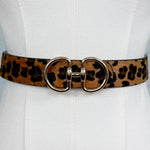 Horse Bit Buckle Belt Leopard