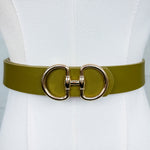 Horse Bit Buckle Belt Olive