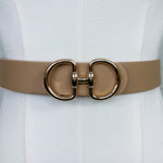 Horse Bit Buckle Belt Taupe