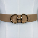 Horse Bit Buckle Belt Taupe