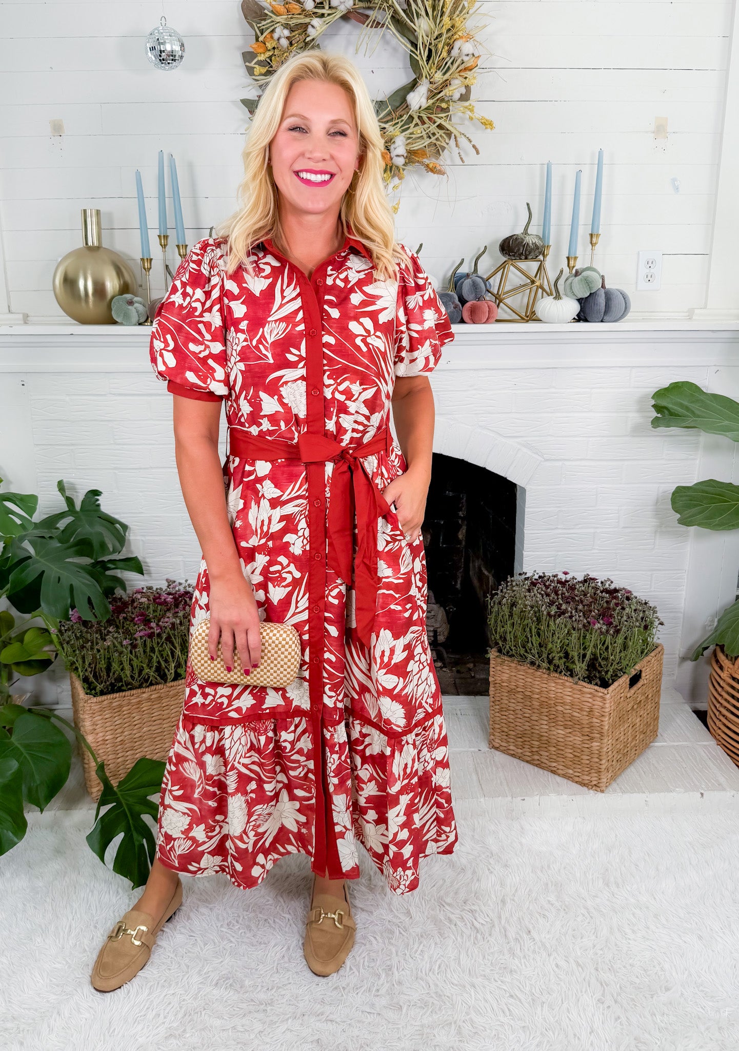 Howell Brick Maxi Dress Entro