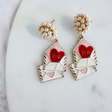 XOXO Enamel Love Note Earrings