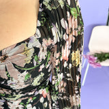 lissie floral chiffon pleated maxi dress lucy paris brand