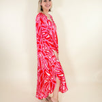 Celine Free To Roam Pink Caftan Dress