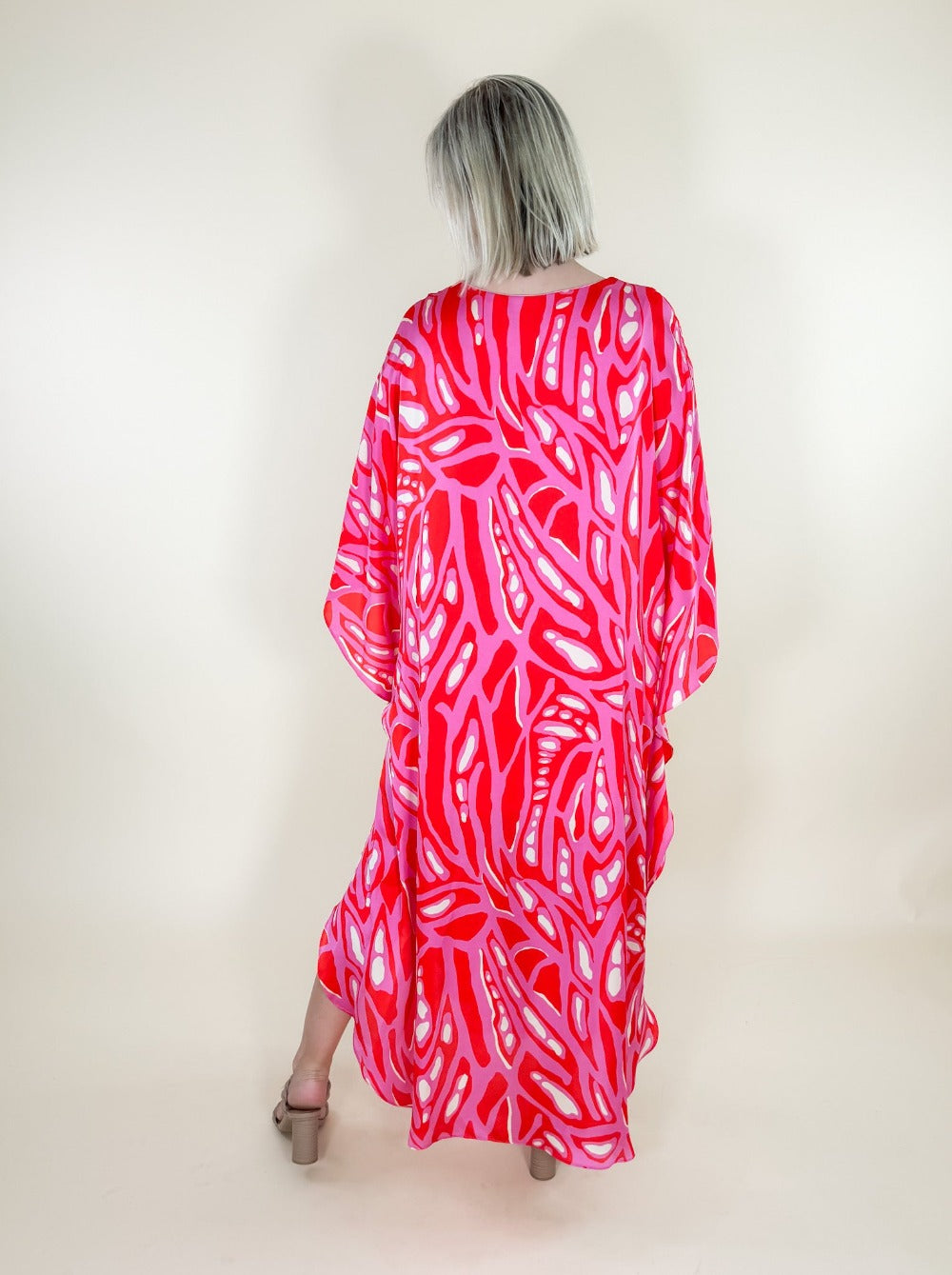 Celine Free To Roam Pink Caftan Dress