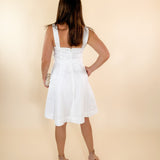 kylie white linen sleeveless mini dress draper james brand