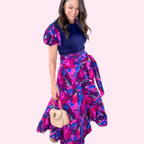 Dalia Magenta Paint Burst Skirt - FINAL SALE