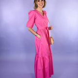Melina Azalea Pink Maxi Dress