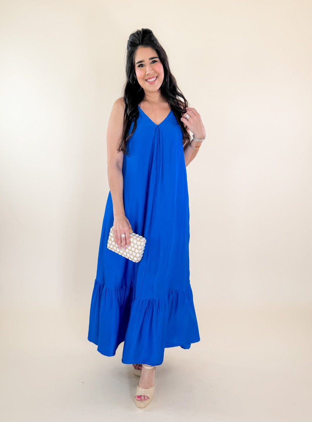 anais bleu eletrique dress frnch brand