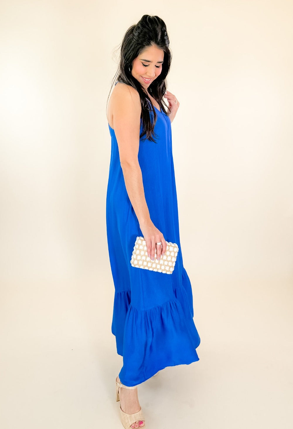 anais bleu eletrique dress frnch brand