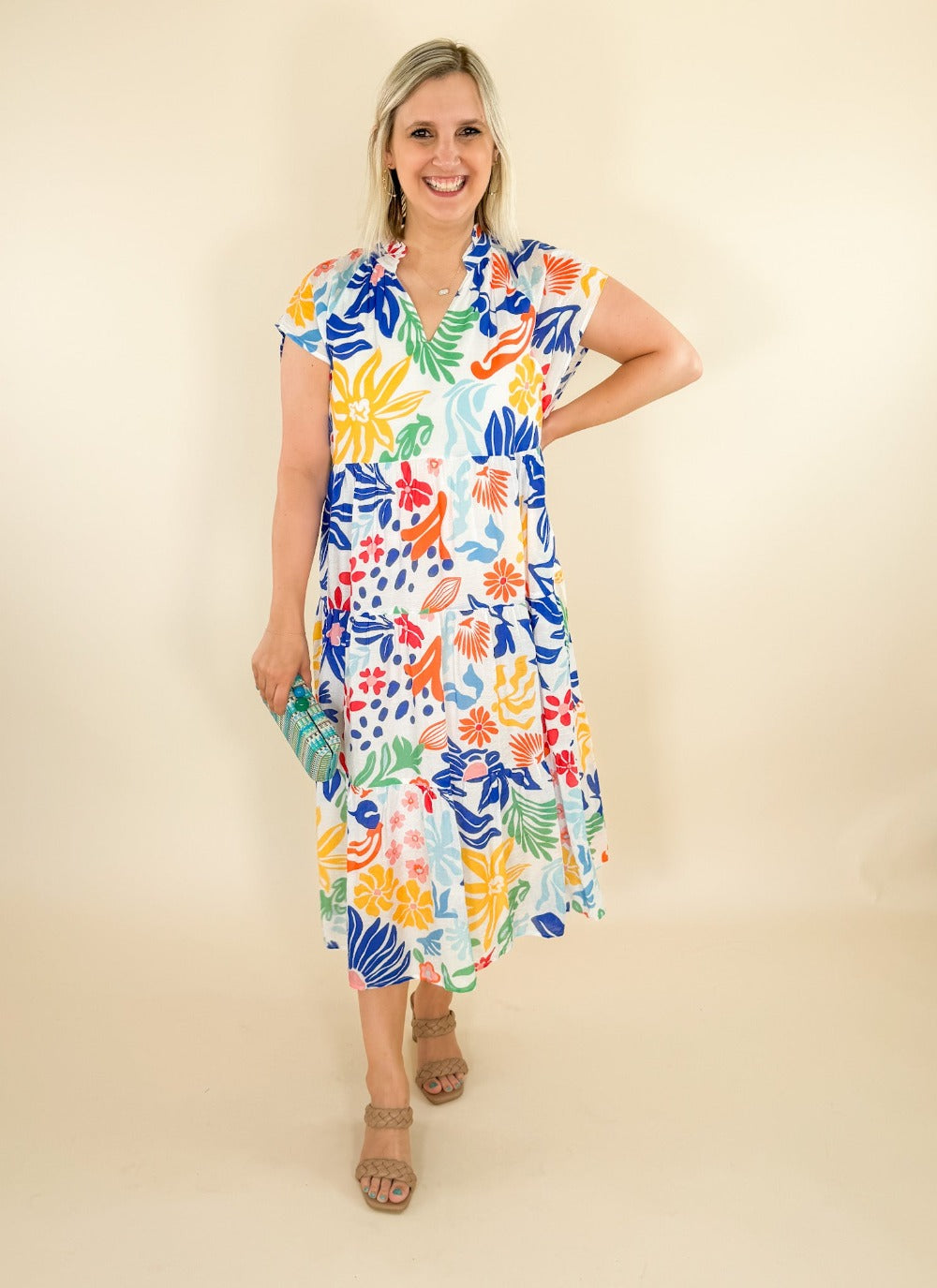 Jeri Matisse Brights Midi Dress THML brand