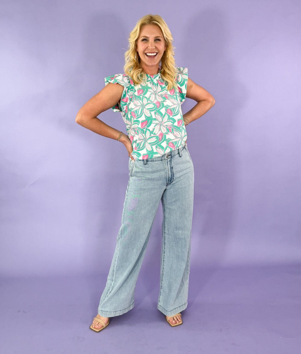 Nova Paradise View Mint Top | Clover and Bee