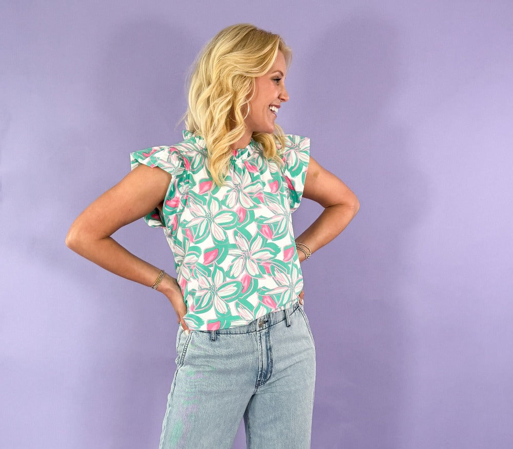 Nova Paradise View Mint Top | Clover and Bee