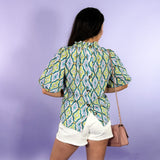 Madagascar Lime Print Top THML | Clover and Bee
