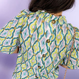 Madagascar Lime Print Top THML | Clover and Bee