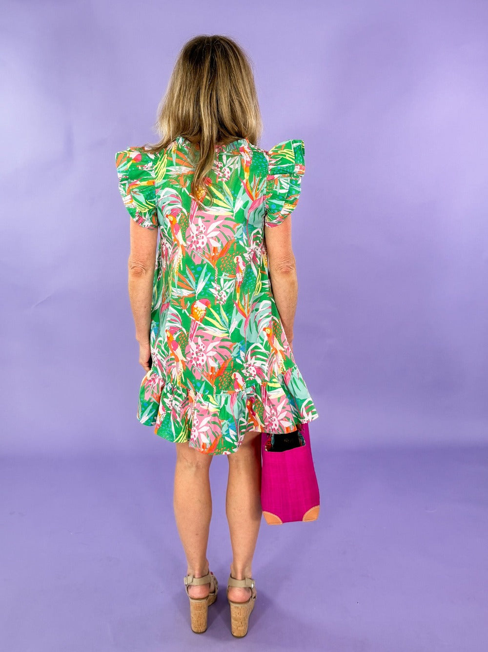 Abby In The Trees Green Mini Dress | Clover and Bee