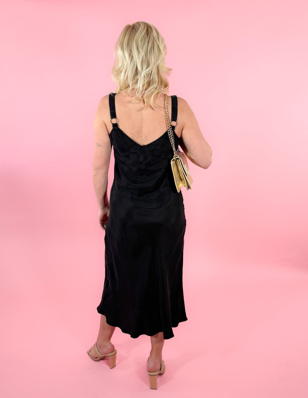 Karine Black Slip Dress Lucy Paris | Clover and Bee