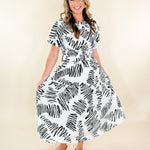 Candice Black + White Squiggles Maxi Dress THML